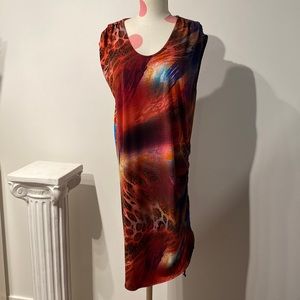 Multicolour Abstract Cinch Dress